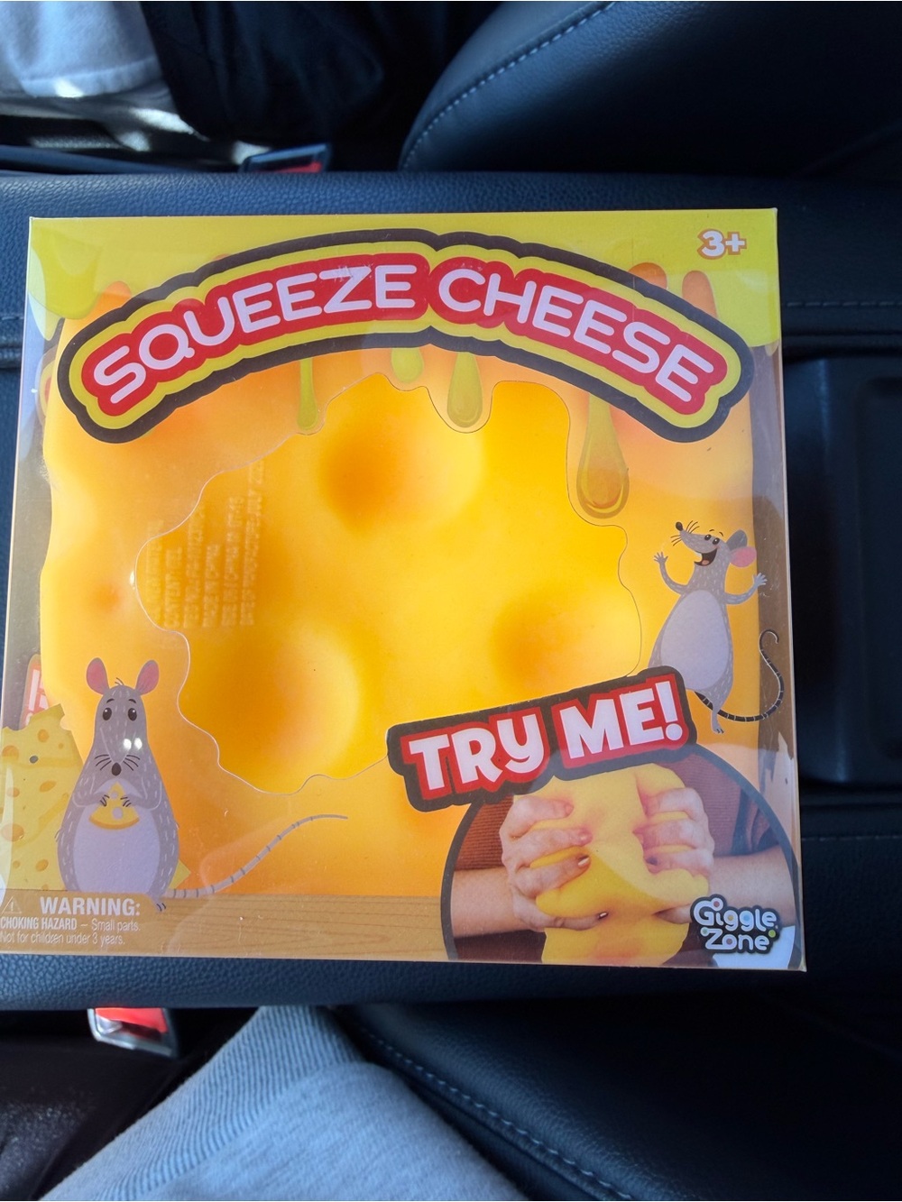 Squeeze Cheese Squeezable Yellow Toy - Try Me - Jumbo Size